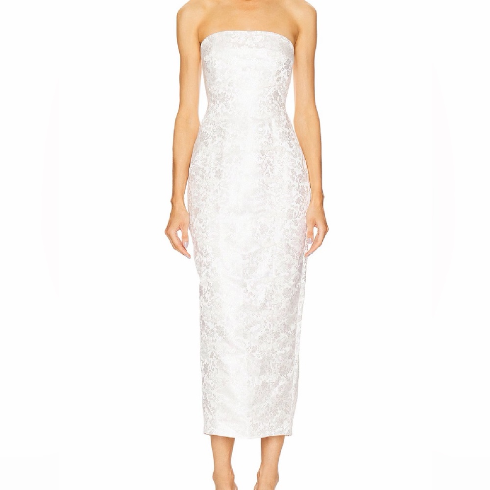 Elegant Strapless White Dress